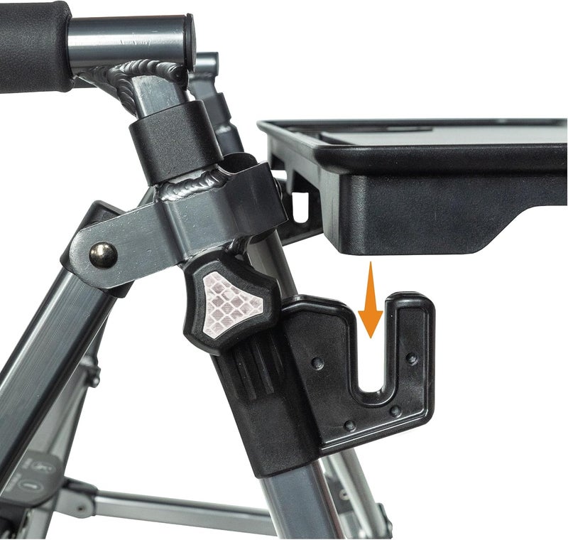 Stander Walker Tray Table, Only Compatible with 's Wonder-Walkers and Wonder-Rollators, Mobility Aid Tray-Accessory with Cup Holder, Tool-Free Assembly, Black - Image 5